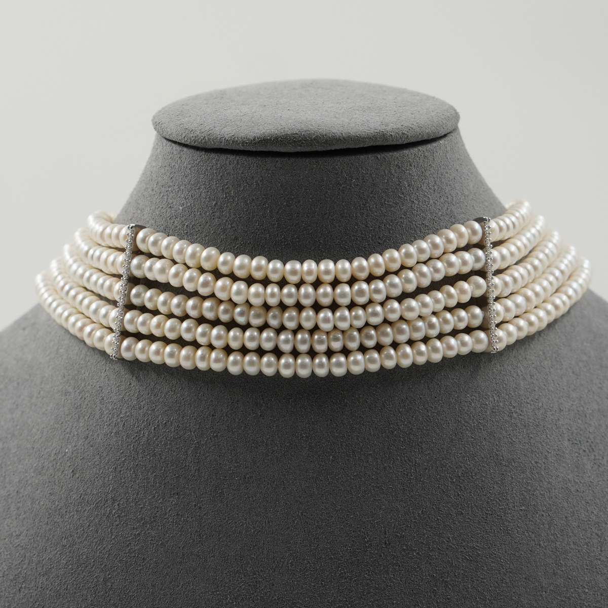 Collana perle, chiusura argento