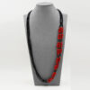 Collana agata, corallo, chiusura argento