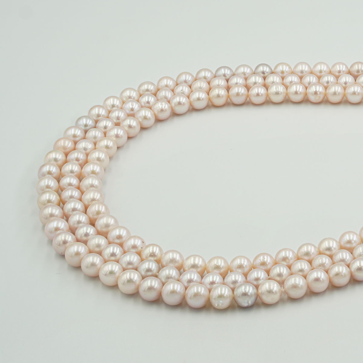 Fresh Water Pearls strands round beads 6,5-7mm Natural Color