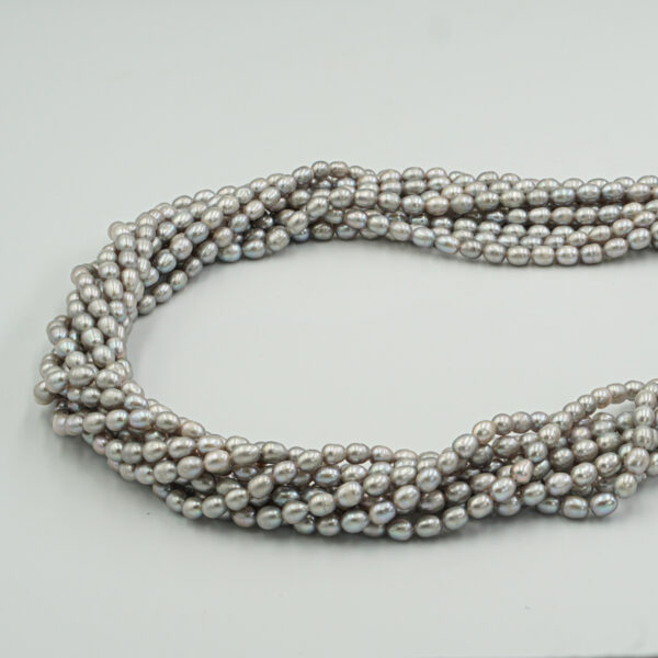 Perle Acqua Dolce fili riso 4-4,5mm – Grigio