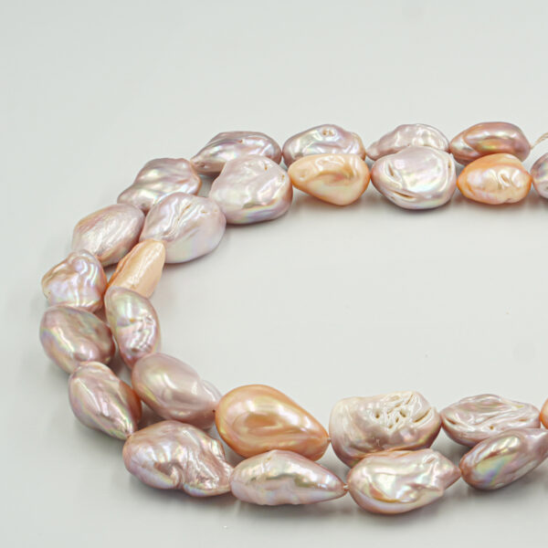 Perle Acqua Dolce fili monete 17-19mm Naturali