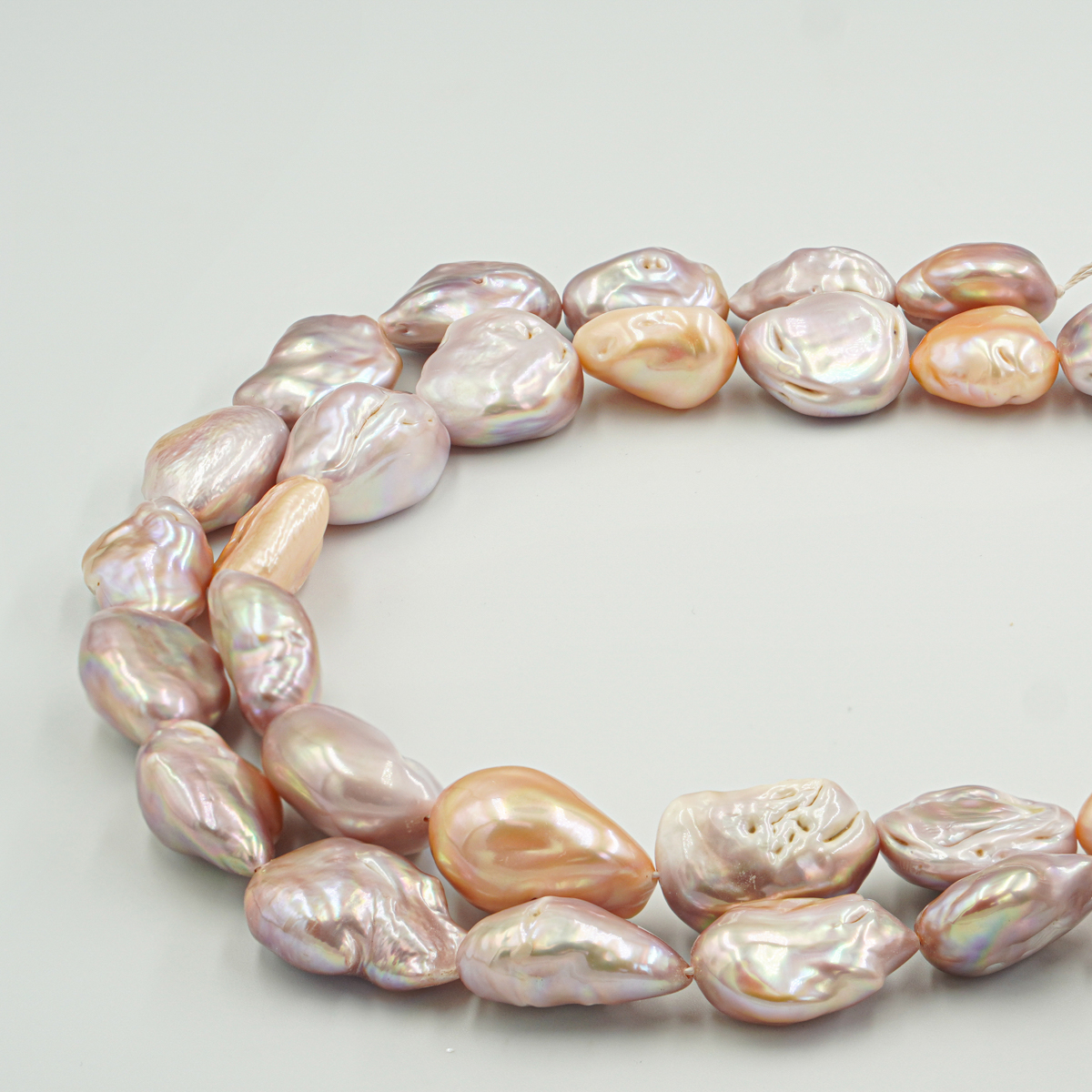 Perle Acqua Dolce fili monete 17-19mm Naturali