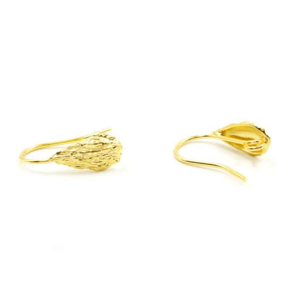 Orecchini argento ovale martellato – Dorato