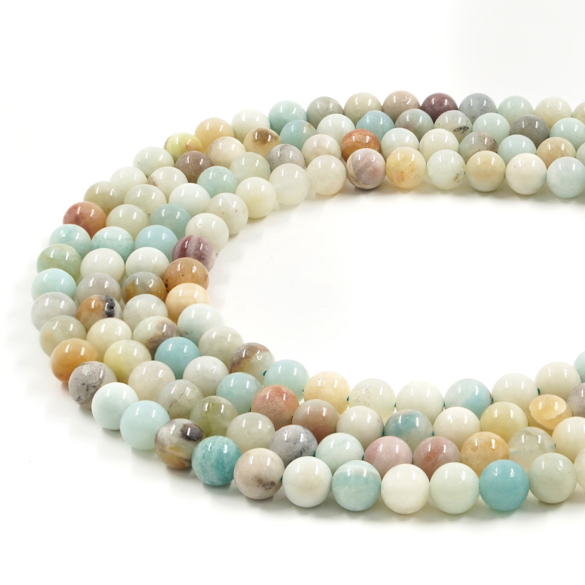 Amazzonite Multicolor filo tondo 8mm