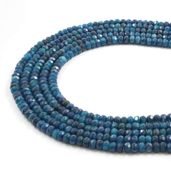 Apatite fili rondelle sfaccettate 6x4mm