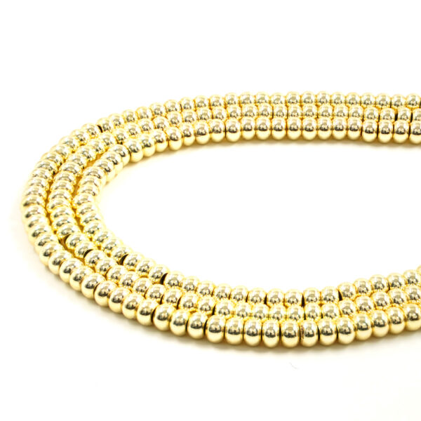 Ematite fili rondelle 6x4mm Oro