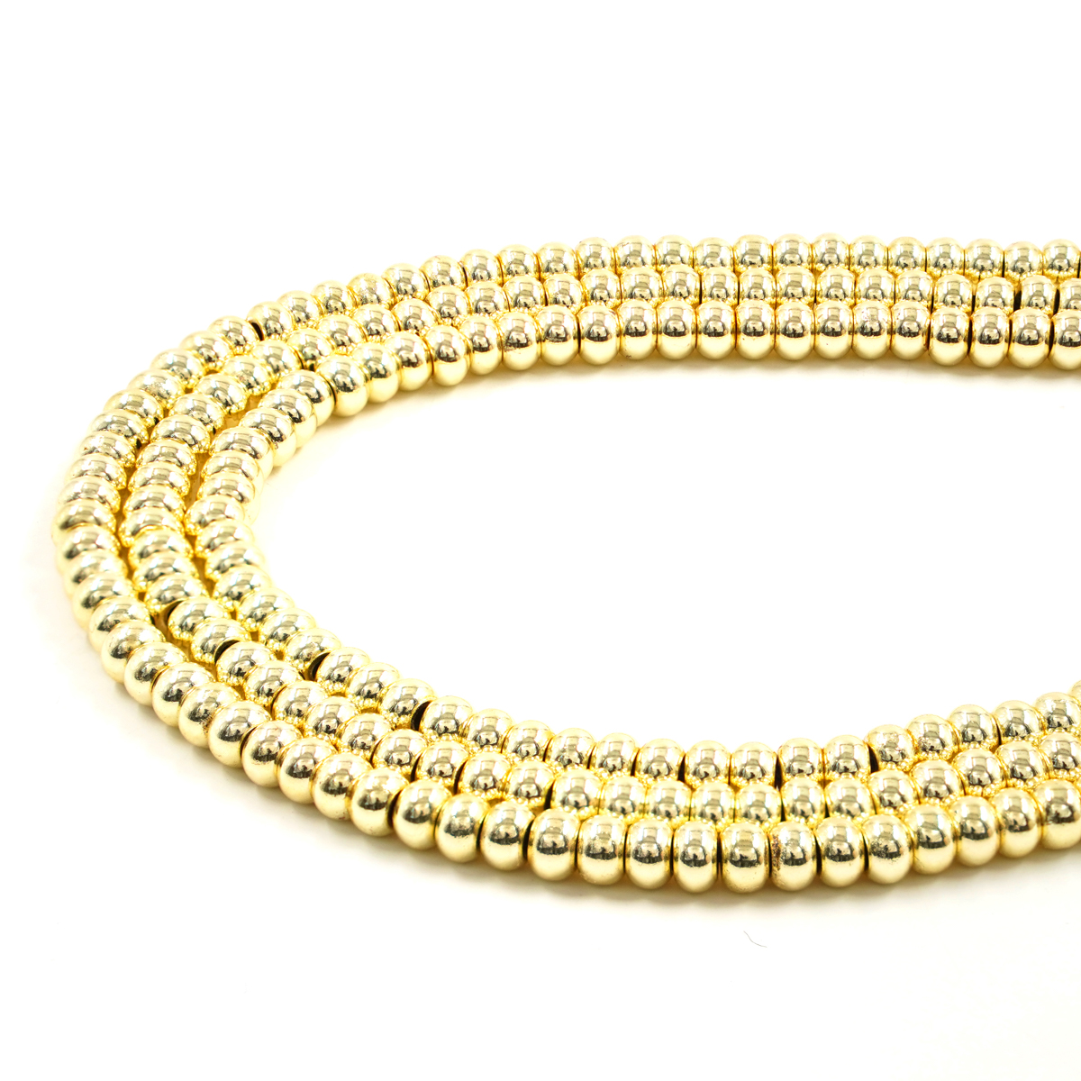 Ematite fili rondelle 6x4mm Oro