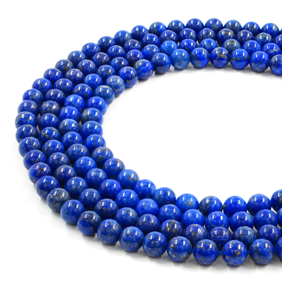 Lapis strands round shape size 8mm