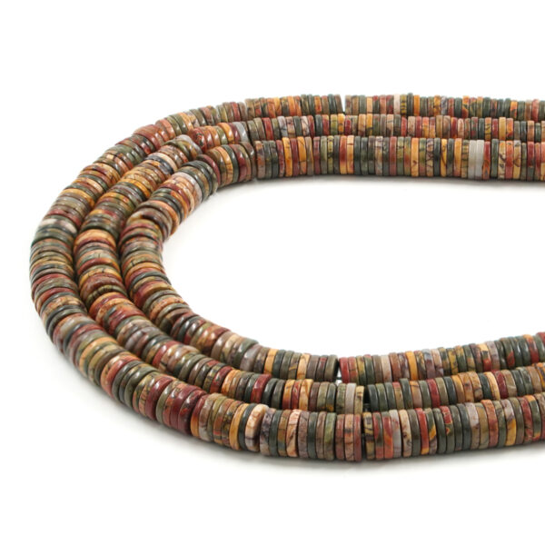 Mudline Jasper fili rondelle 8x1mm