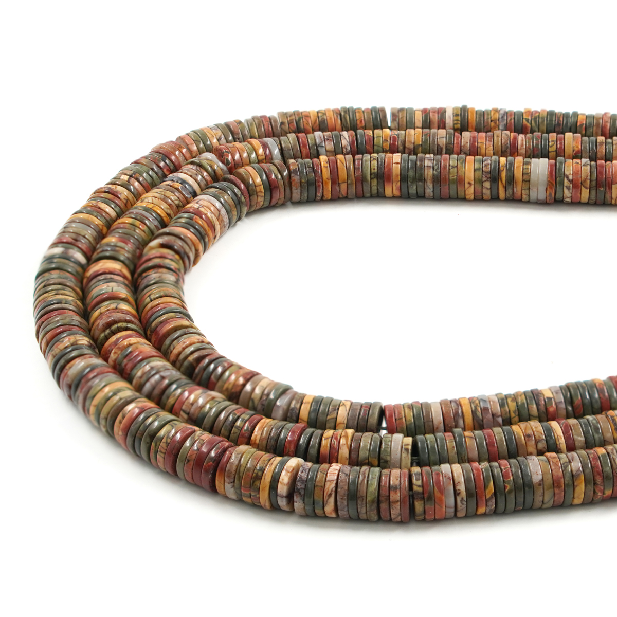 Mudline Jasper fili rondelle 8x1mm