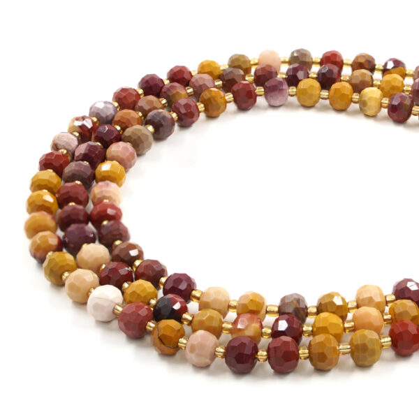 Mookaite fili rondelle sfaccettate 8x7mm