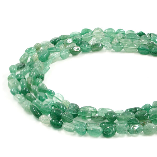 Quarzo Fragola Verde fili sassi 7x5mm