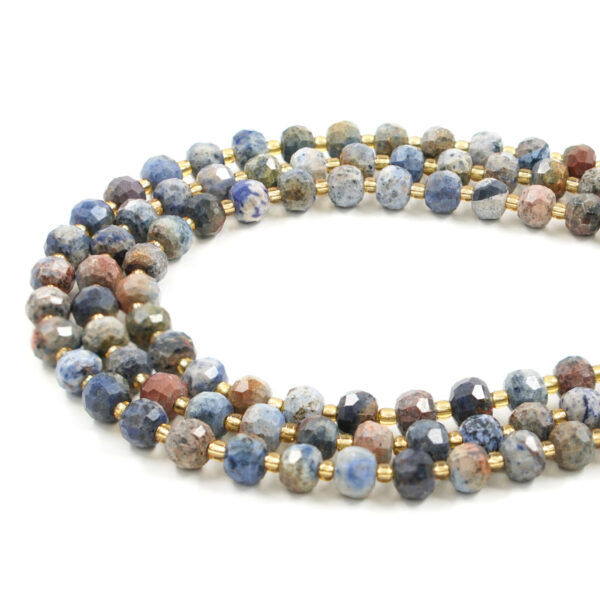 Dumortierite Sunset fili rondelle 6x8mm