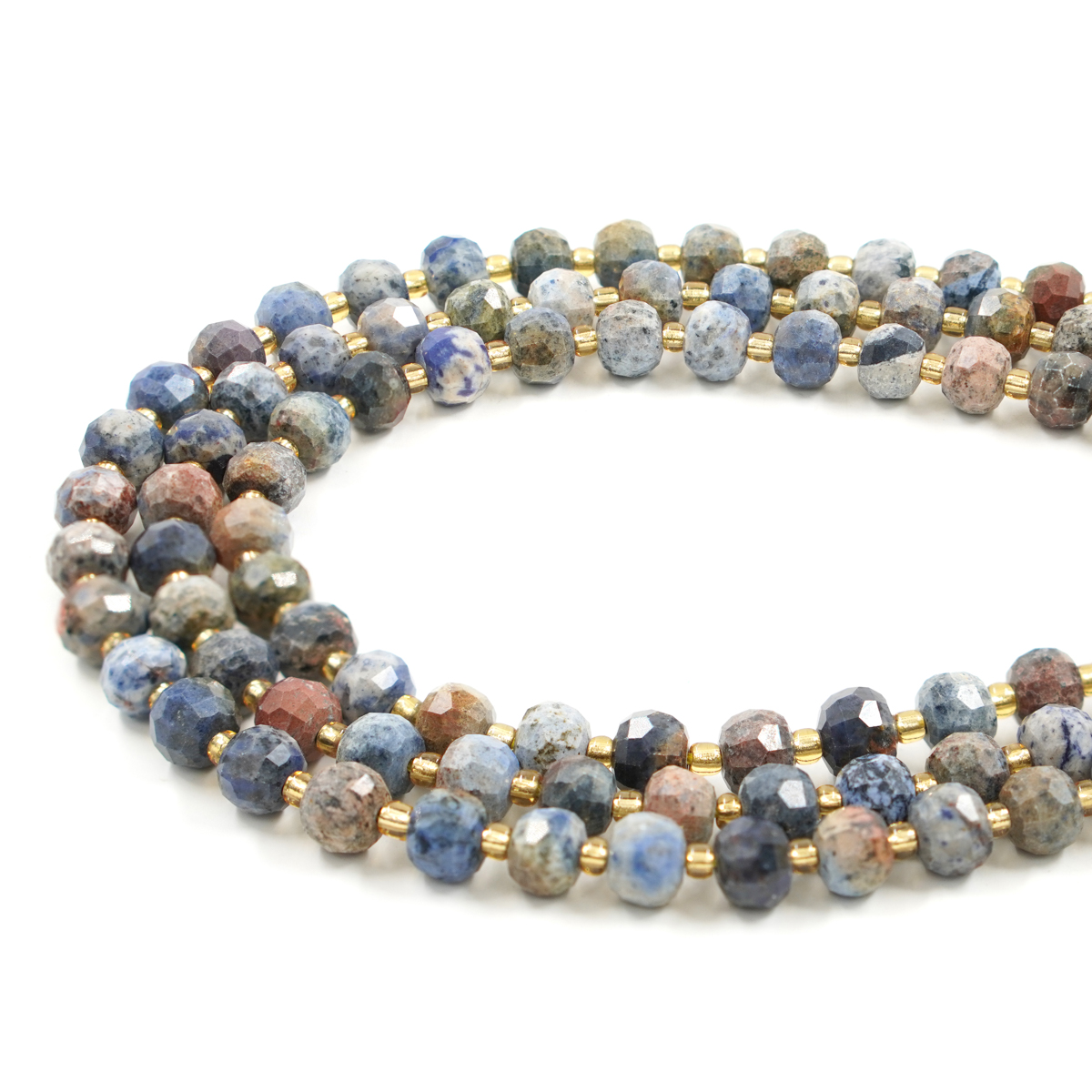 Dumortierite Sunset fili rondelle 6x8mm