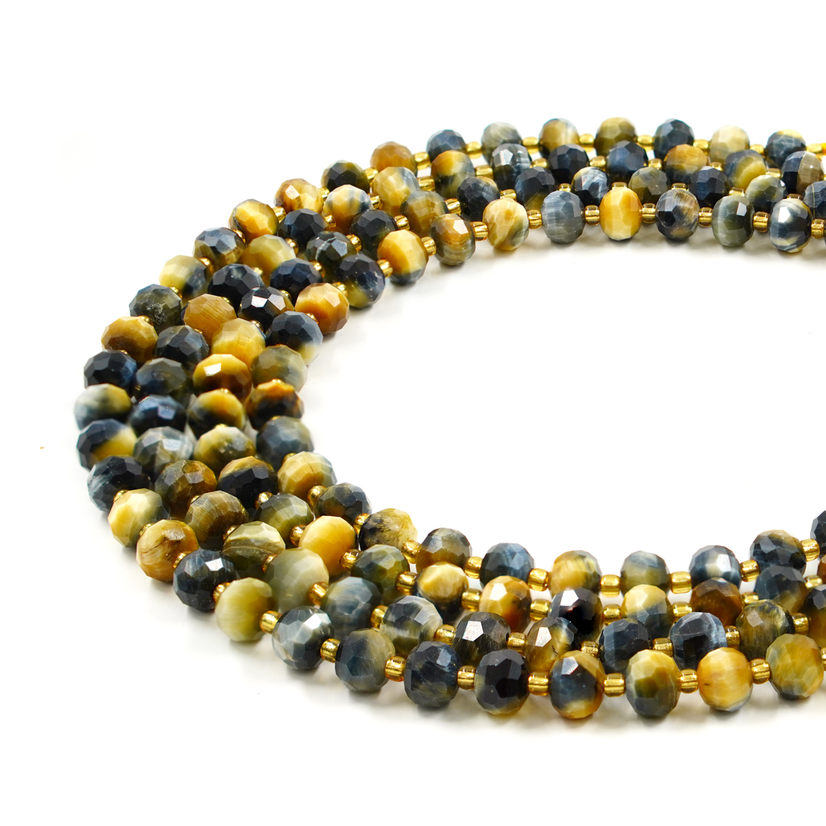 Occhio di tigre fili rondelle sfaccettate 8x6mm