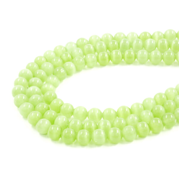 Occhio di Gatto Verde Chiaro filo tondo 6mm a 10mm