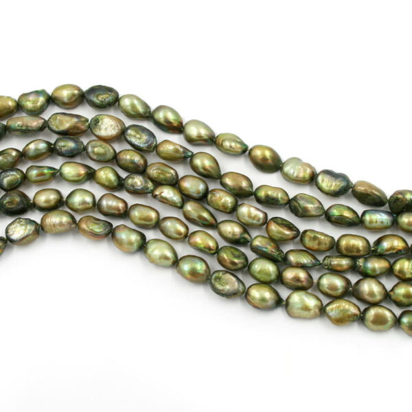 Perle Acqua Dolce fili scaramazze 9-10mm – Verde