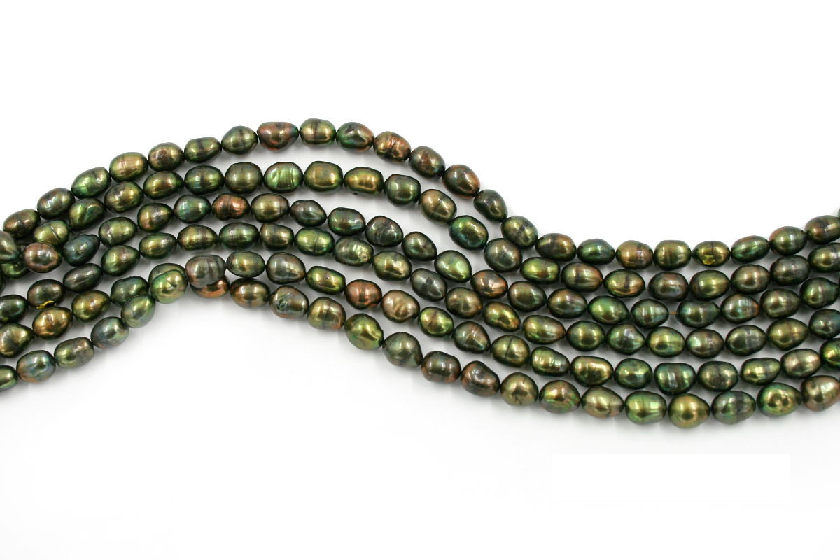 Perle Acqua Dolce fili scaramazze 9-10mm – Verde