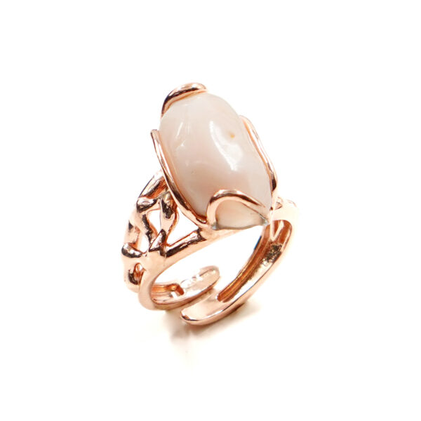 Anello Argento con corallo rosa – Rosè