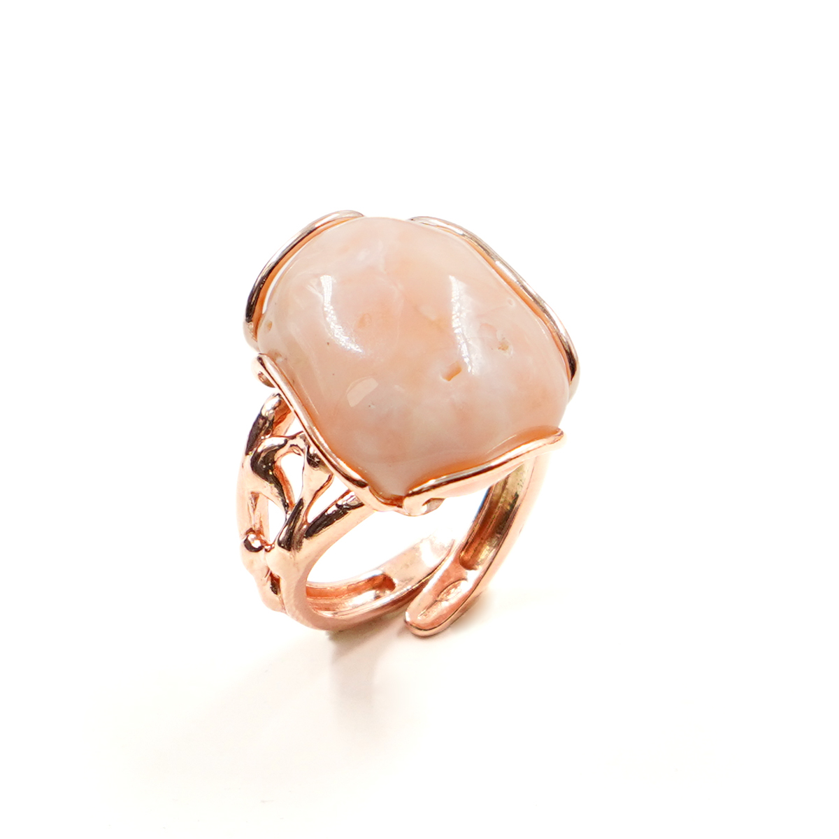 Anello Argento con corallo rosa – Rosè - immagine 3