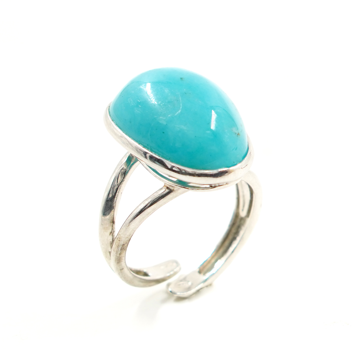 Anello Argento con Amazzonite - Rodiato