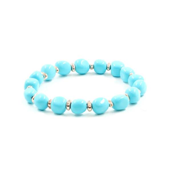 Bracciale Elastico Pasta Turchese, Ematite
