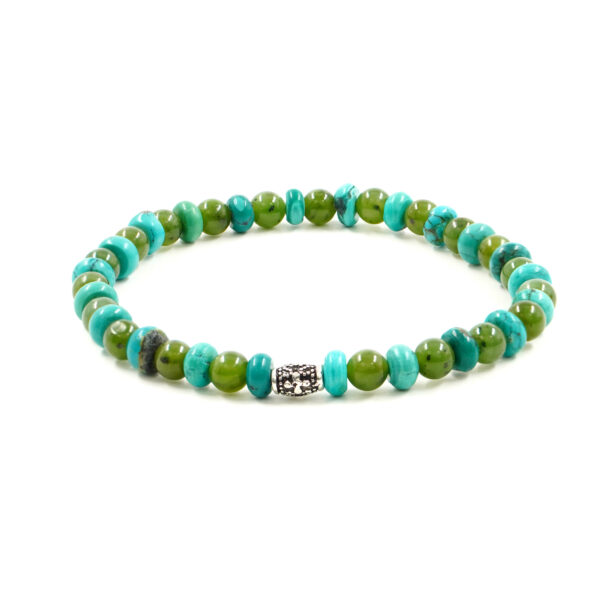 Bracciale Elastico turchese, giada