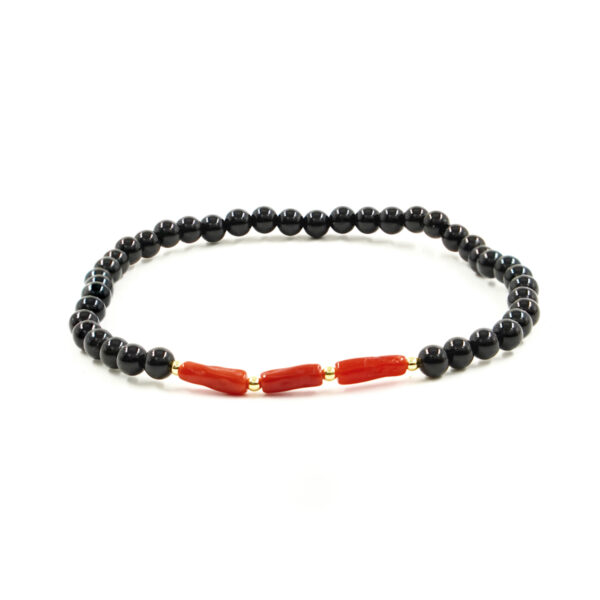 Bracciale Elastico corallo, agata
