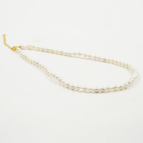 Collana perle, chiusura argento dorato