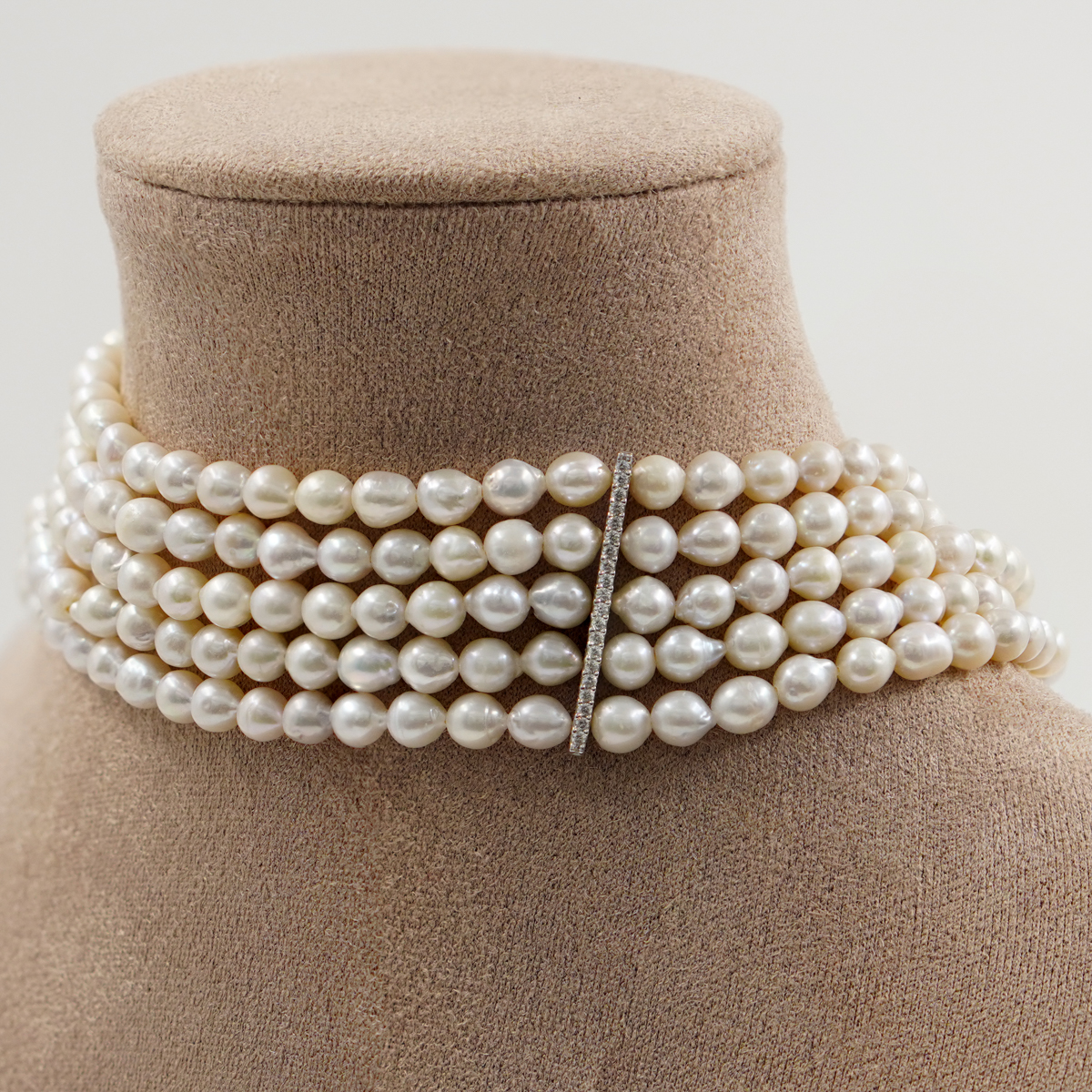 Collana perle barocche, chiusura argento - immagine 2