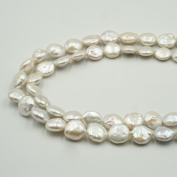 Perle Acqua Dolce fili monete 10-12mm
