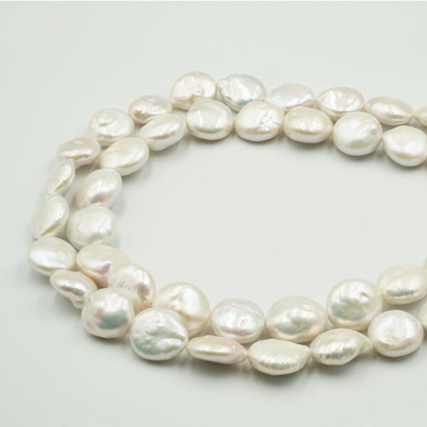 Perle Acqua Dolce fili monete 13-14mm