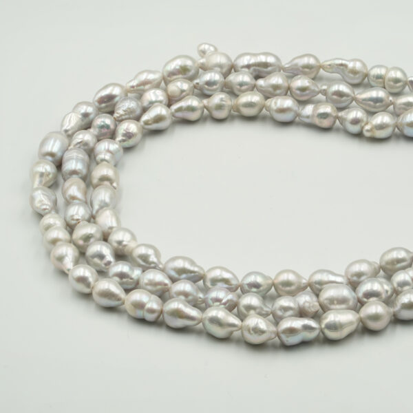 Perle Acqua Dolce fili Barocche 7-8mm Grigio