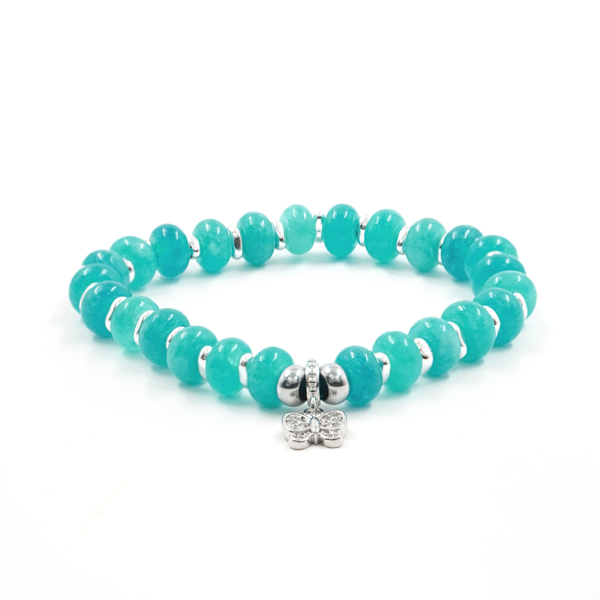 Bracciale Elastico Giada Verde