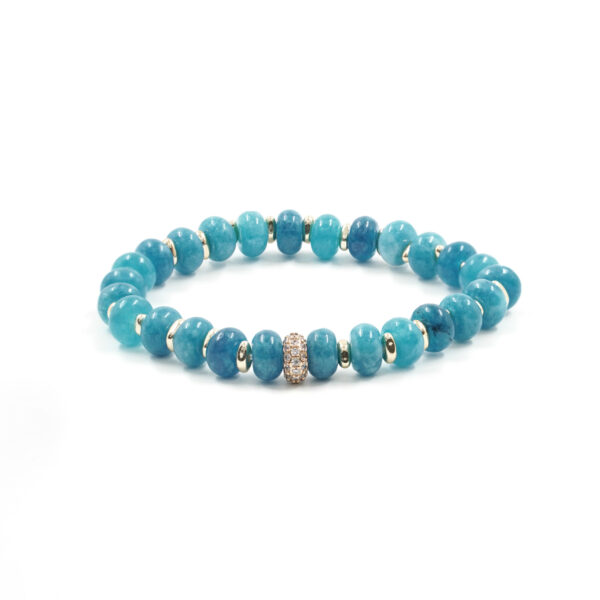Bracciale Elastico Giada Blu
