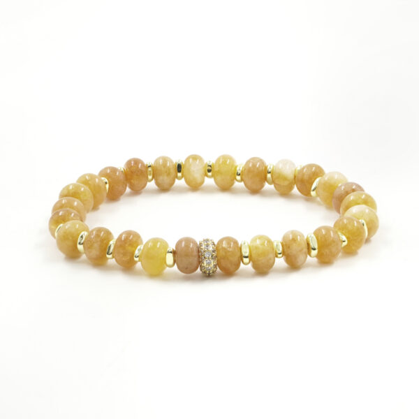 Bracciale Elastico Giada Gialla