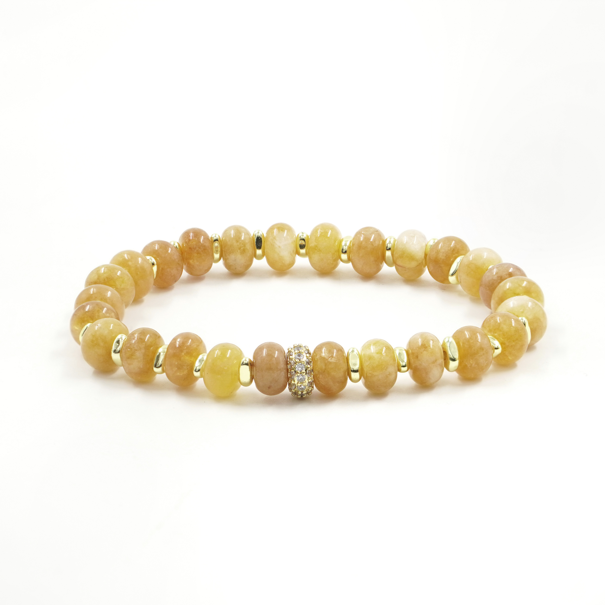 Bracciale Elastico Giada Gialla