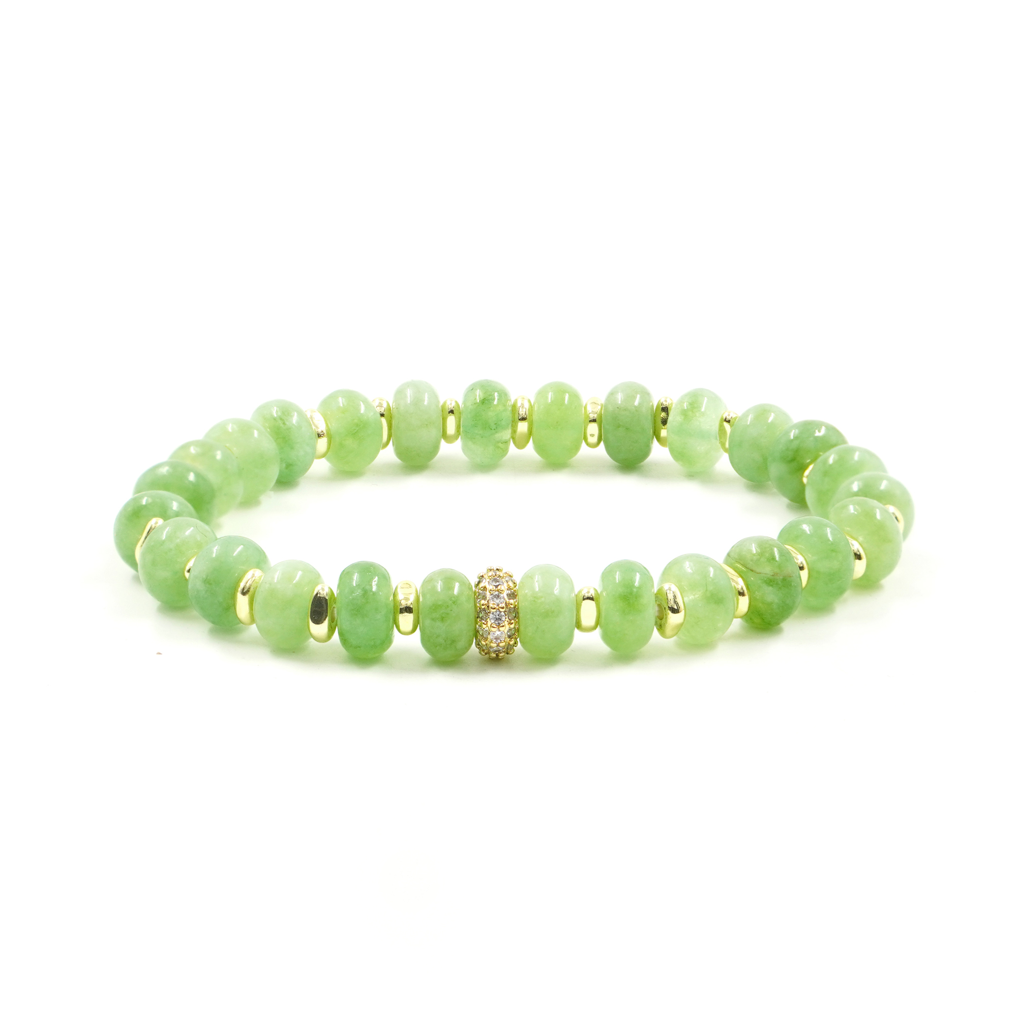 Bracciale Elastico Giada Verde