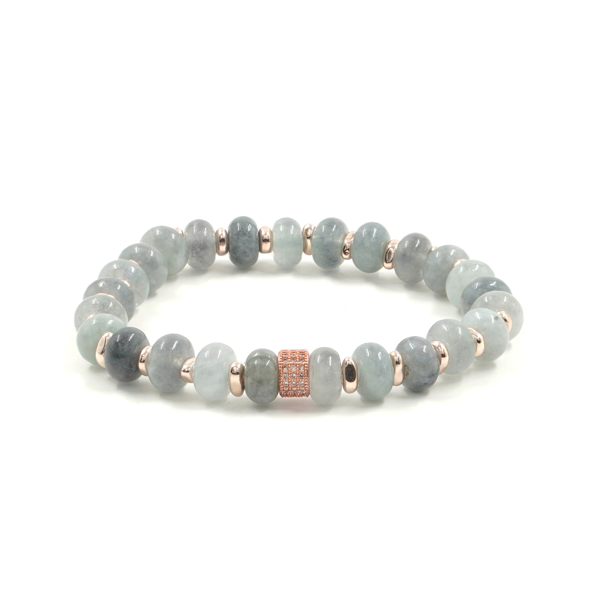 Bracciale Elastico Giada Grigia