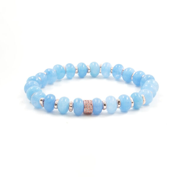 Bracciale Elastico Giada Azzurra