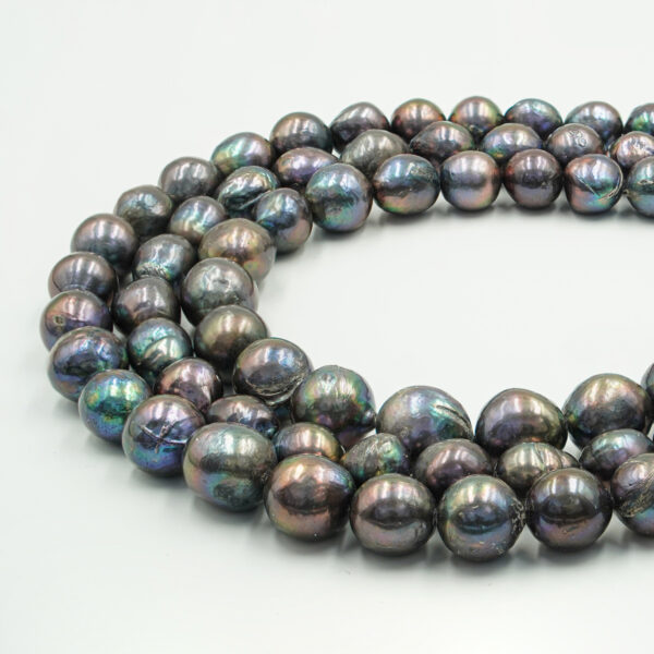 Perle Edison fili ovali 12-16mm Nero