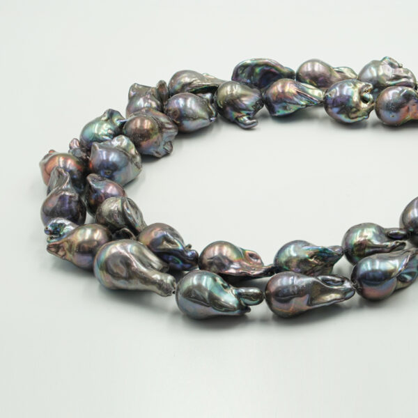 Perle Acqua Dolce fili Barocche 14-16mm Nero