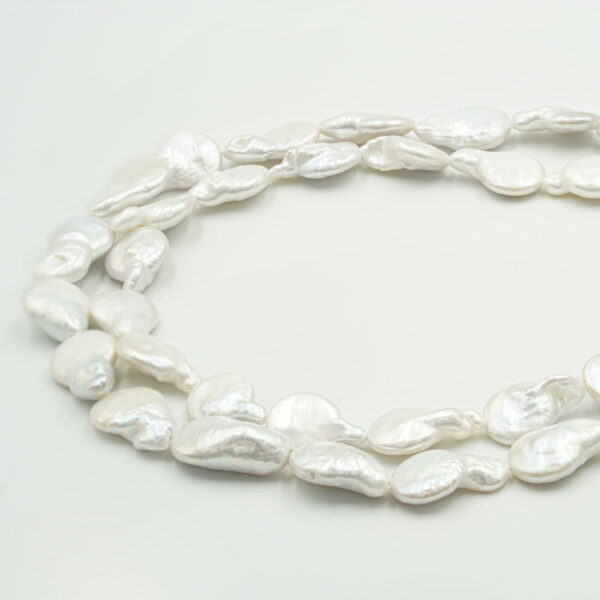 Perle Acqua Dolce fili monete 11-12mm