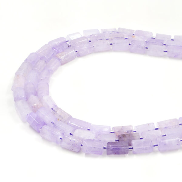 Ametista Lavanda fili cilindri sfaccettati 11x7mm