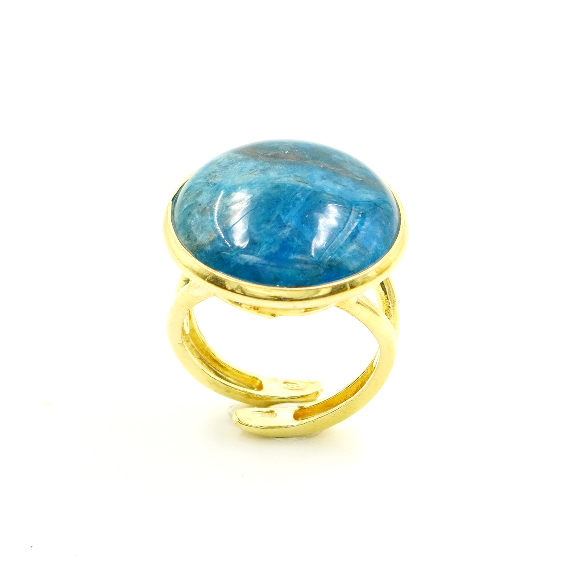 Anello argento apatite – Dorato