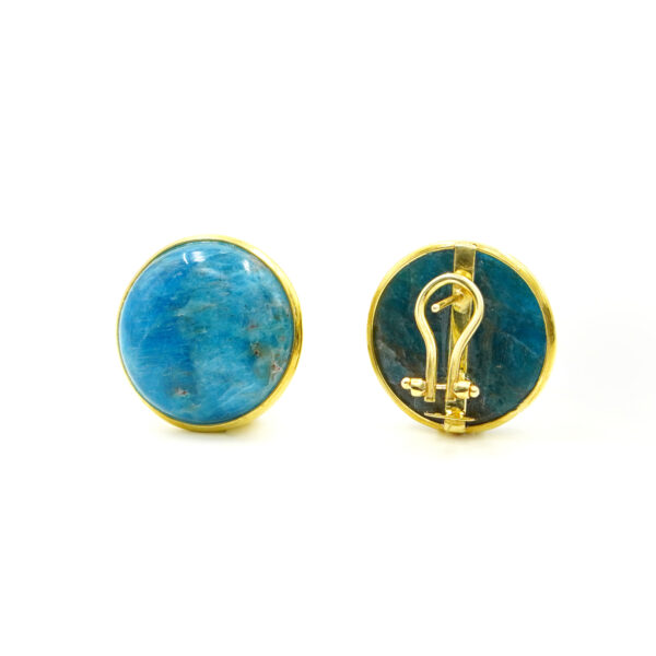 Orecchini argento apatite – Dorato
