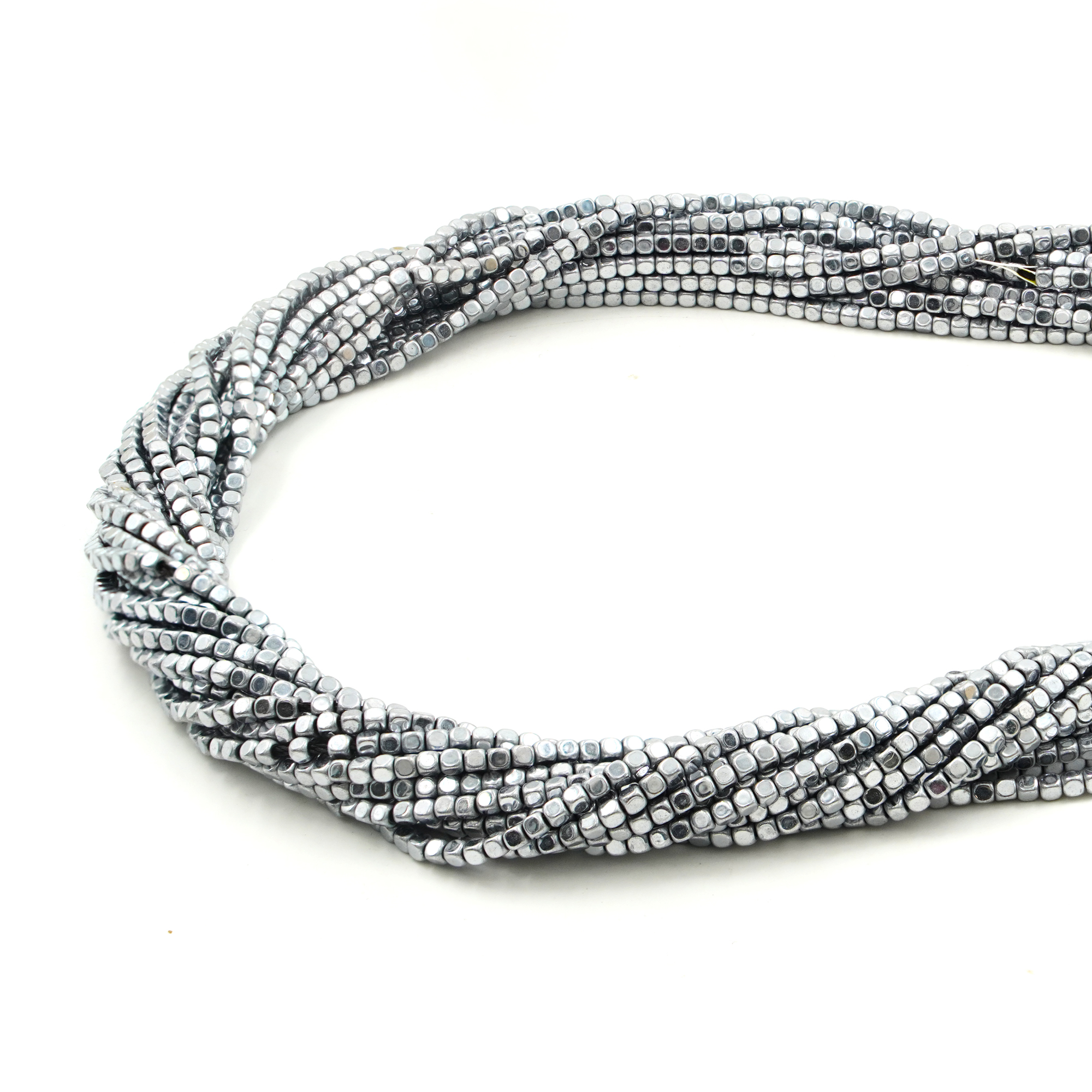 Ematite fili dadi 2mm – Silver