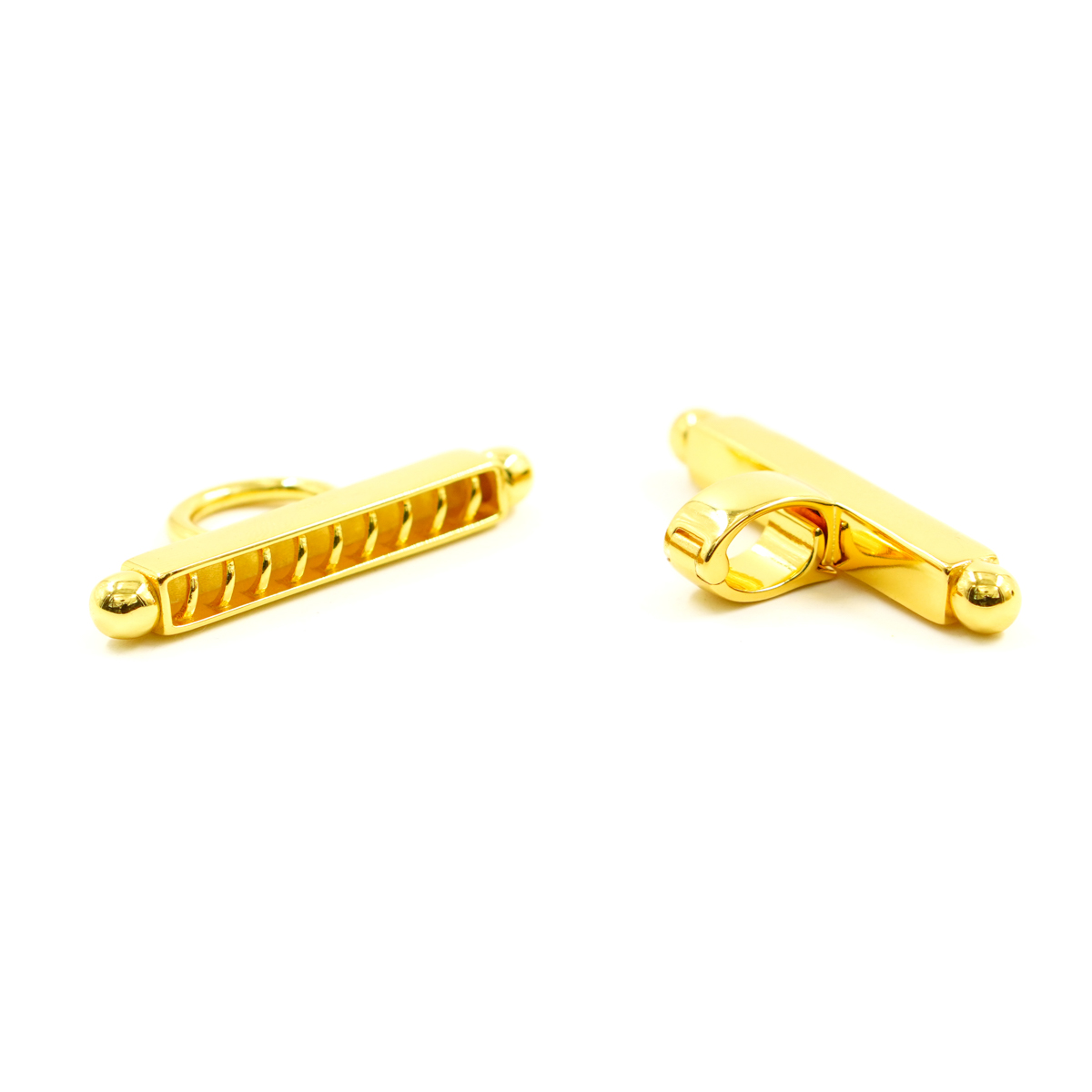 Chiusura in argento forma H a 9 ganci – Dorato
