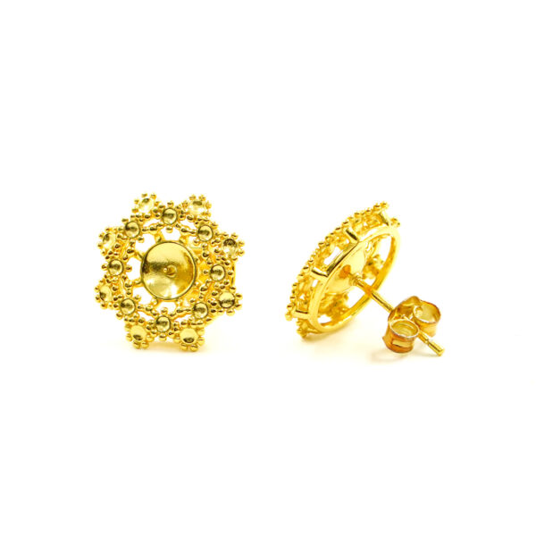 Orecchini in Argento forma fiore – Dorato