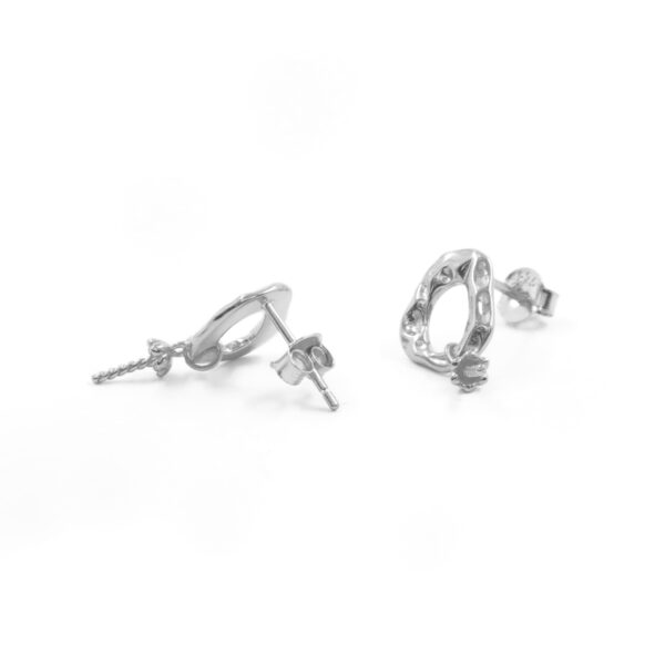 Orecchini in Argento goccia - Rodiato